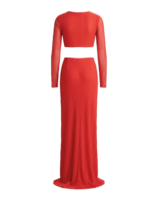 VESTIDO LARANJA CHAOUICHE
