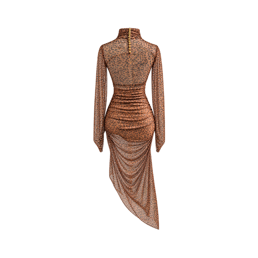 Vestido Animal Print Paula Raia