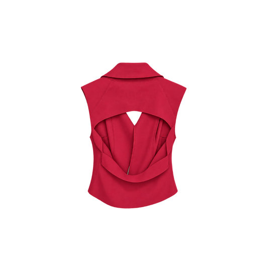 Blusa Vermelha Assimétrica Gloria Coelho