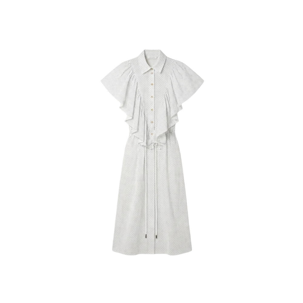 Vestido Poa Branco Paula Raia