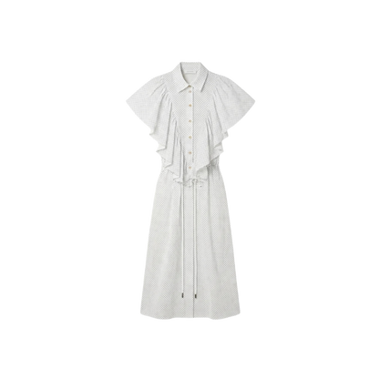 Vestido Poa Branco Paula Raia