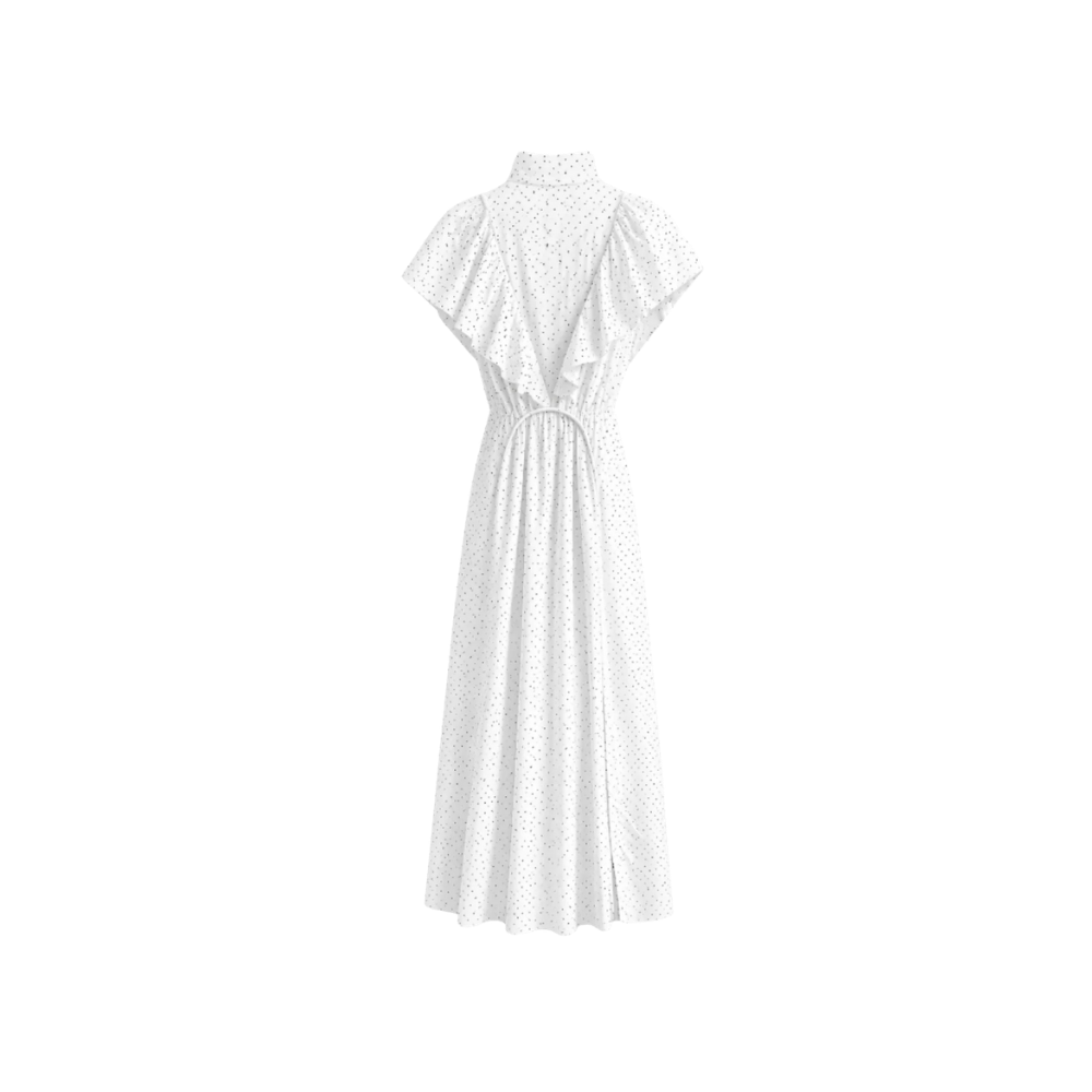 Vestido Poa Branco Paula Raia