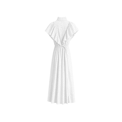 Vestido Poa Branco Paula Raia