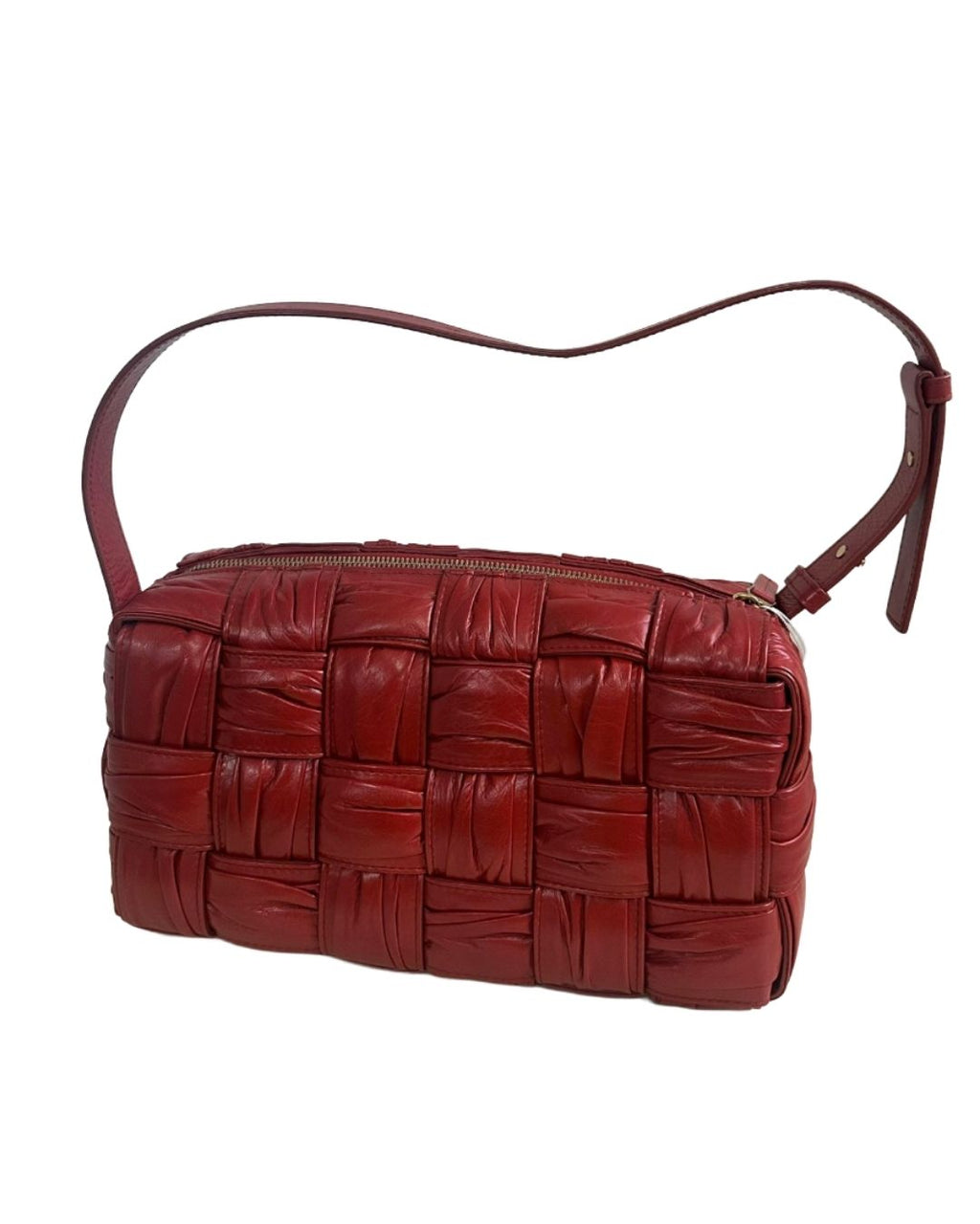 BOLSA VERMELHA BOTTEGA VENETA INTRECCIATO CASSETEE PADDED