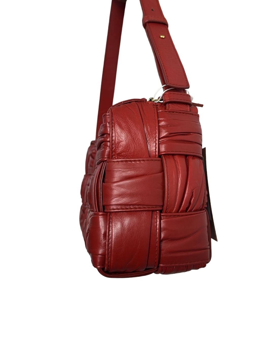 BOLSA VERMELHA BOTTEGA VENETA INTRECCIATO CASSETEE PADDED