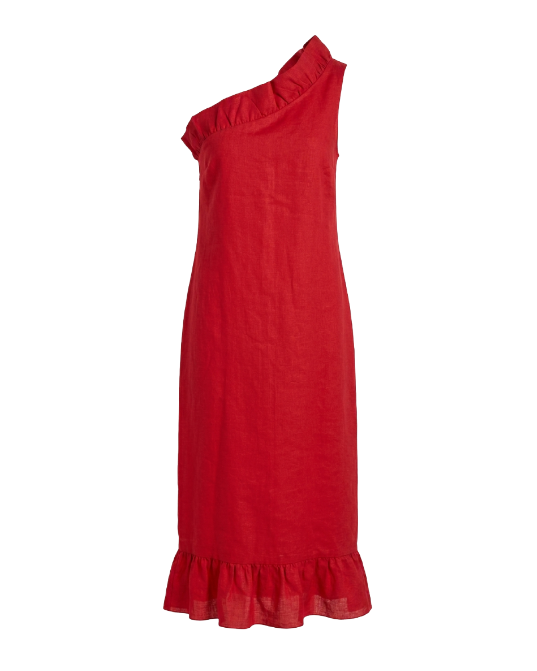 Vestido Ombro Único Vermelho Adriana Degreas