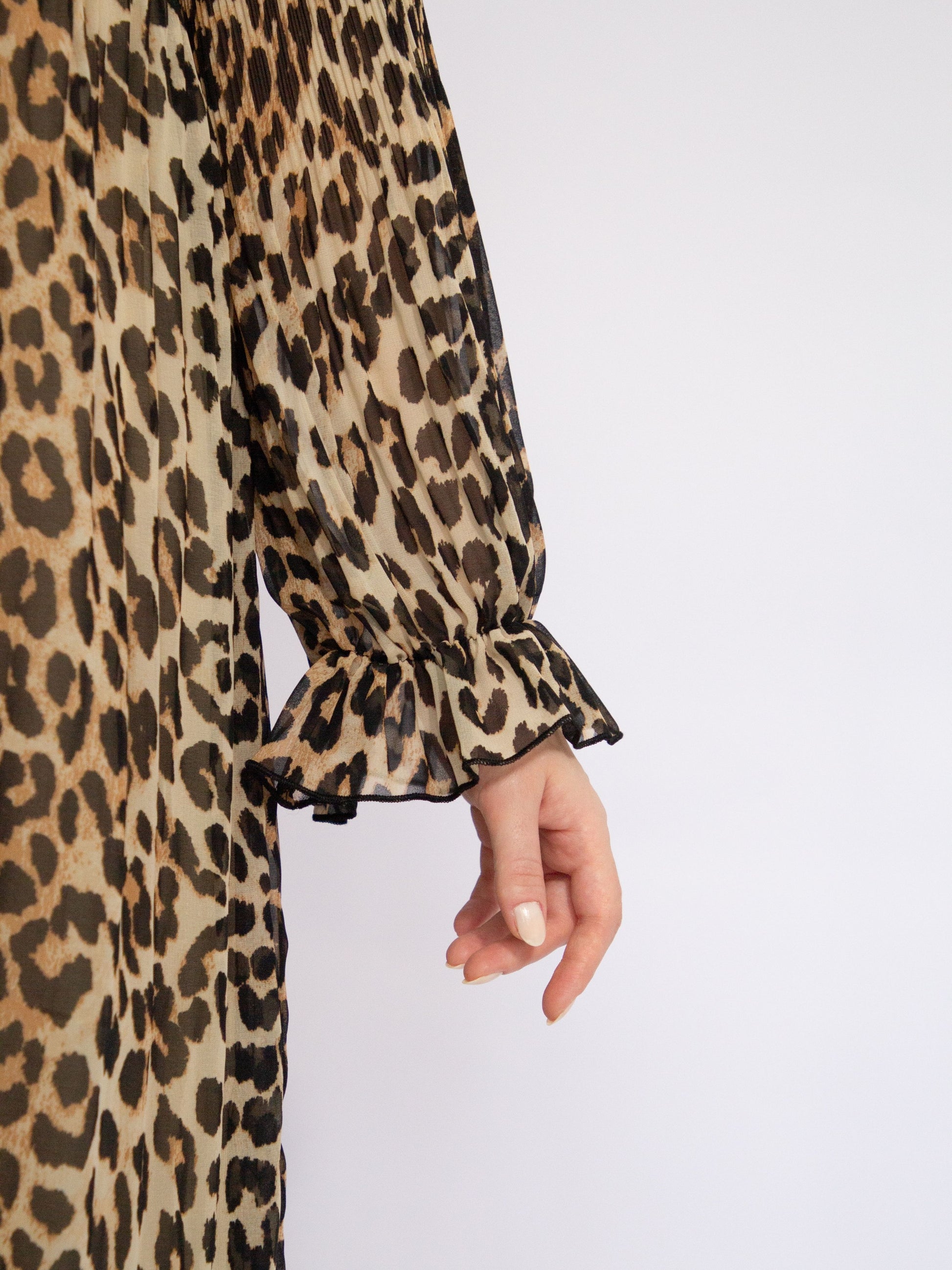 Vestido Animal Print Ganni