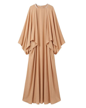 VESTIDO BEGE CRIS BARROS
