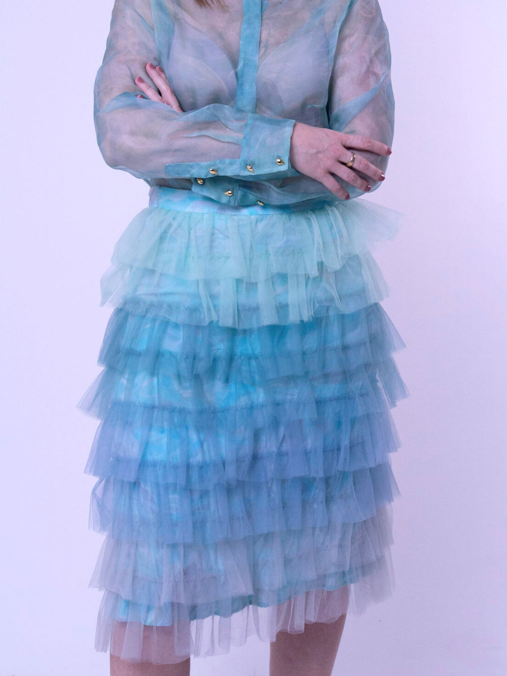 Saia de Babados Verde Isolda