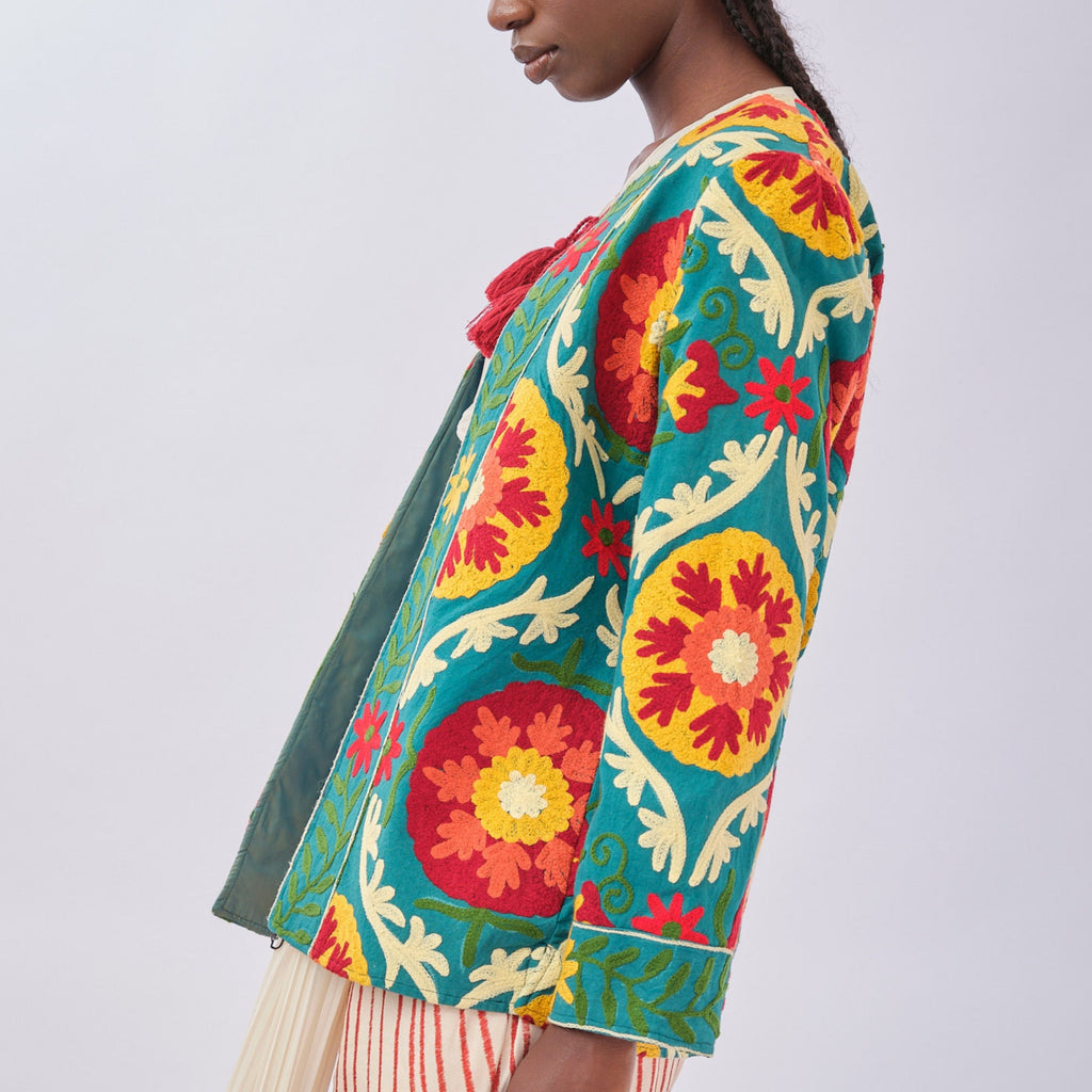 Casaqueto bordado florido