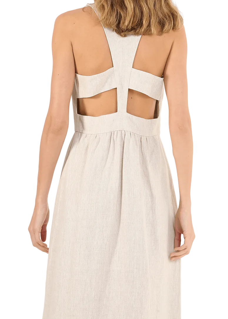 Vestido Bege Framed