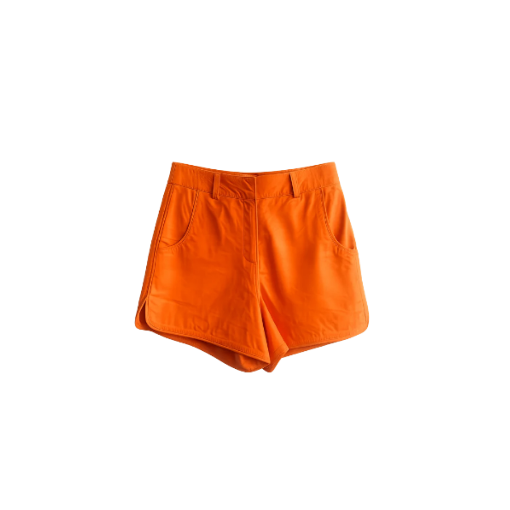 Short Couro Laranja CMINDOV