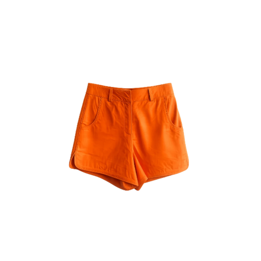 Short Couro Laranja CMINDOV