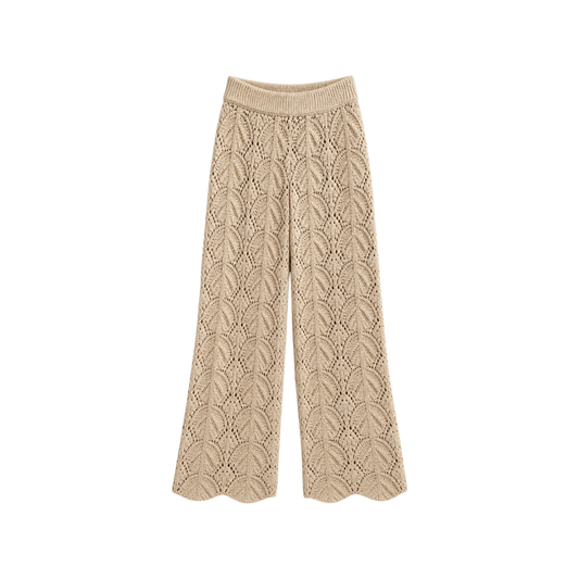 Calça Bege de Tricot Framed