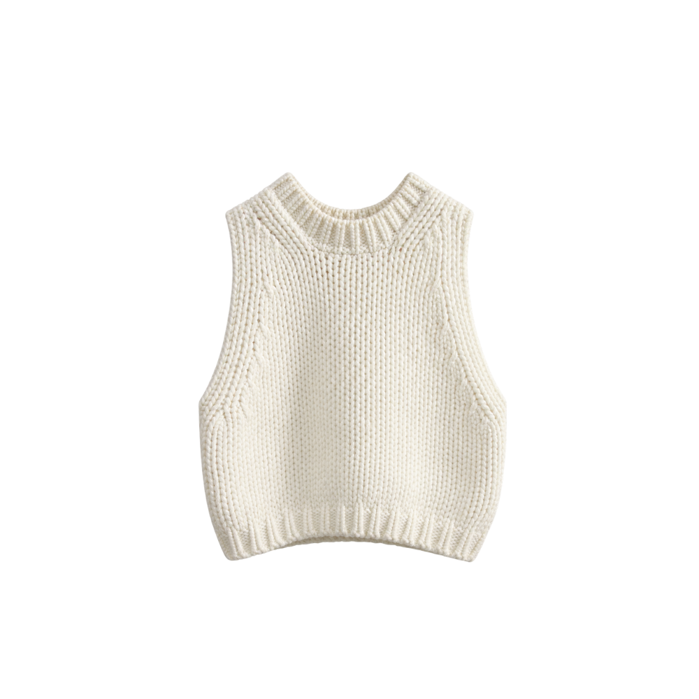 Colete Tricot Branco Zara