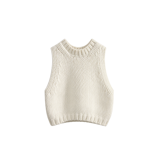 Colete Tricot Branco Zara