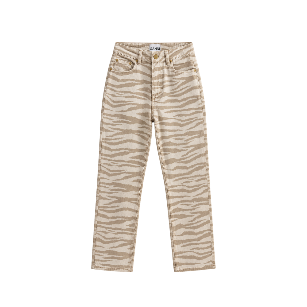 Calça Animal Print Ganni