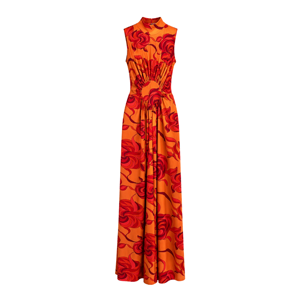 Vestido Longo Laranja Allmost Vintage