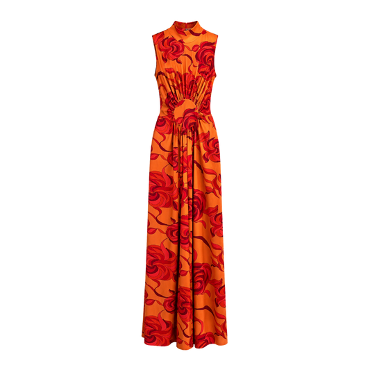Vestido Longo Laranja Allmost Vintage