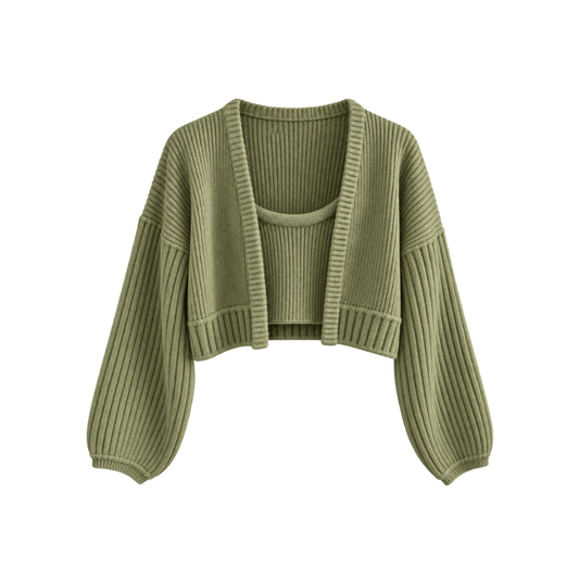 Conjunto Tricot Verde Framed