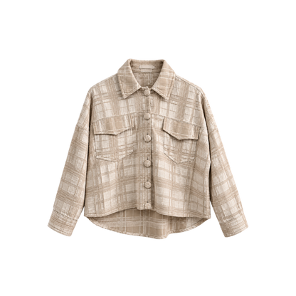 Camisa Xadrez Bege Nanna