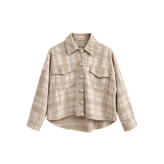Camisa Xadrez Bege Nanna
