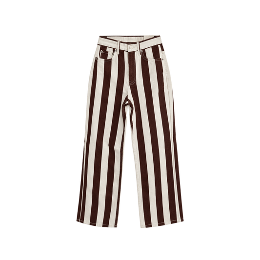 Calça Cropped Listrada Pull&Bear