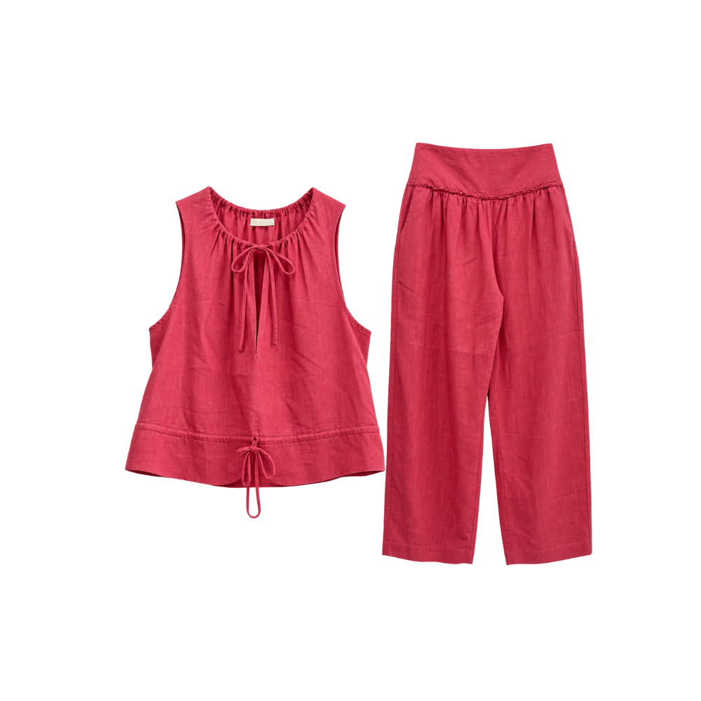 Conjunto Linho Rosa Cris Barros