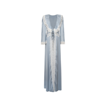 Conjunto Robe Camisola Longo Azul