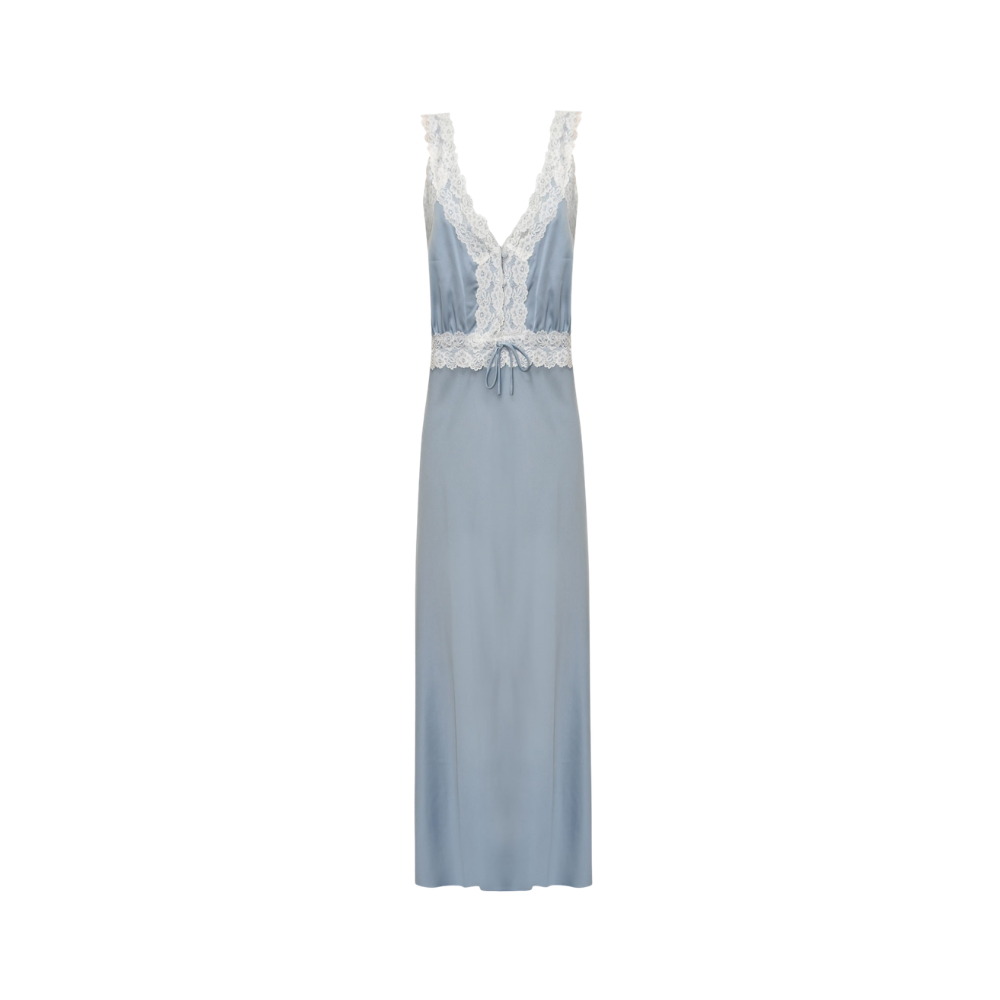 Conjunto Robe Camisola Longo Azul