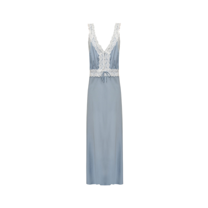 Conjunto Robe Camisola Longo Azul