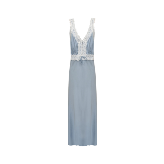 Conjunto Robe Camisola Longo Azul