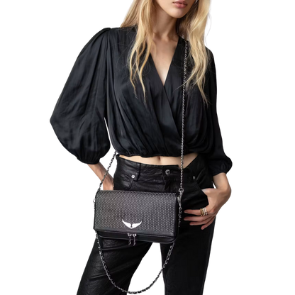 Bolsa Rock Dotted Swiss Clutch Zadig Voltaire