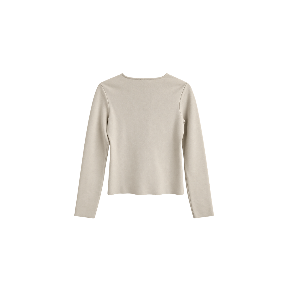 Blusa Malha Creme Courréges