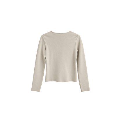 Blusa Malha Creme Courréges