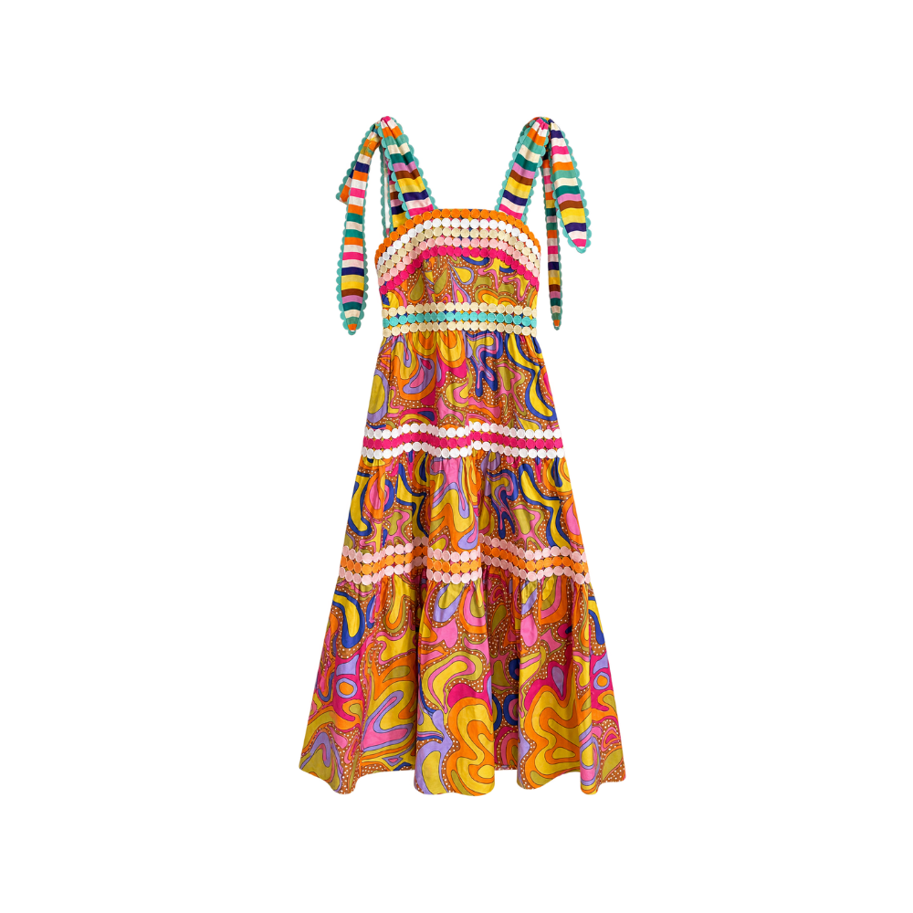 Vestido Longo Estampado Celia B