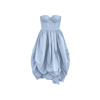 Vestido Azul Claro Alexander Macqueen
