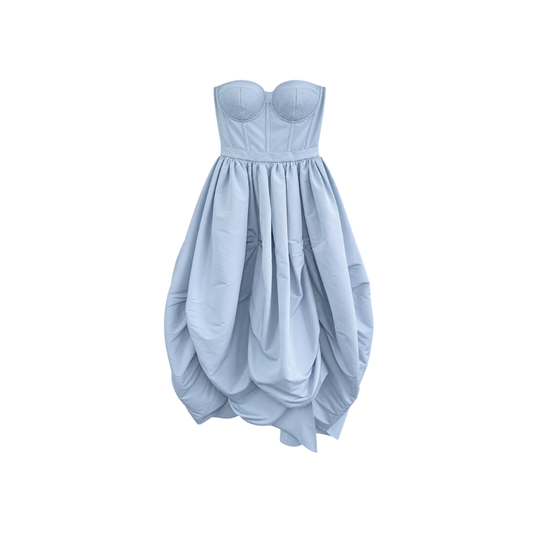 Vestido Azul Claro Alexander Macqueen