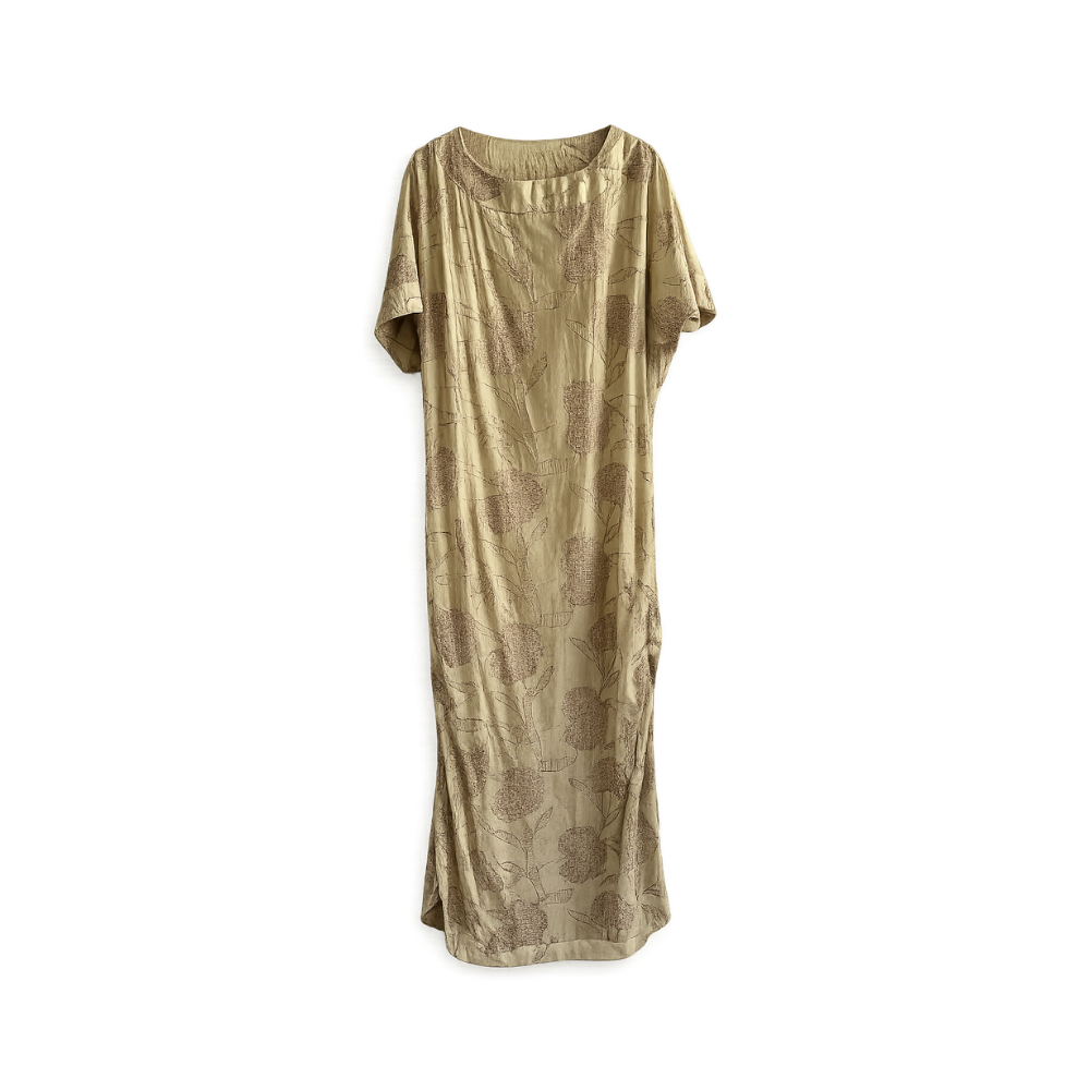 Vestido Pelotas Bege Onni