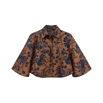 Camisa Listrada Floral Cruise