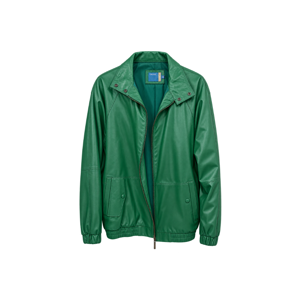 Jaqueta Oversized Bomber Couro Cruise