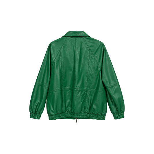 Jaqueta Oversized Bomber Couro Cruise