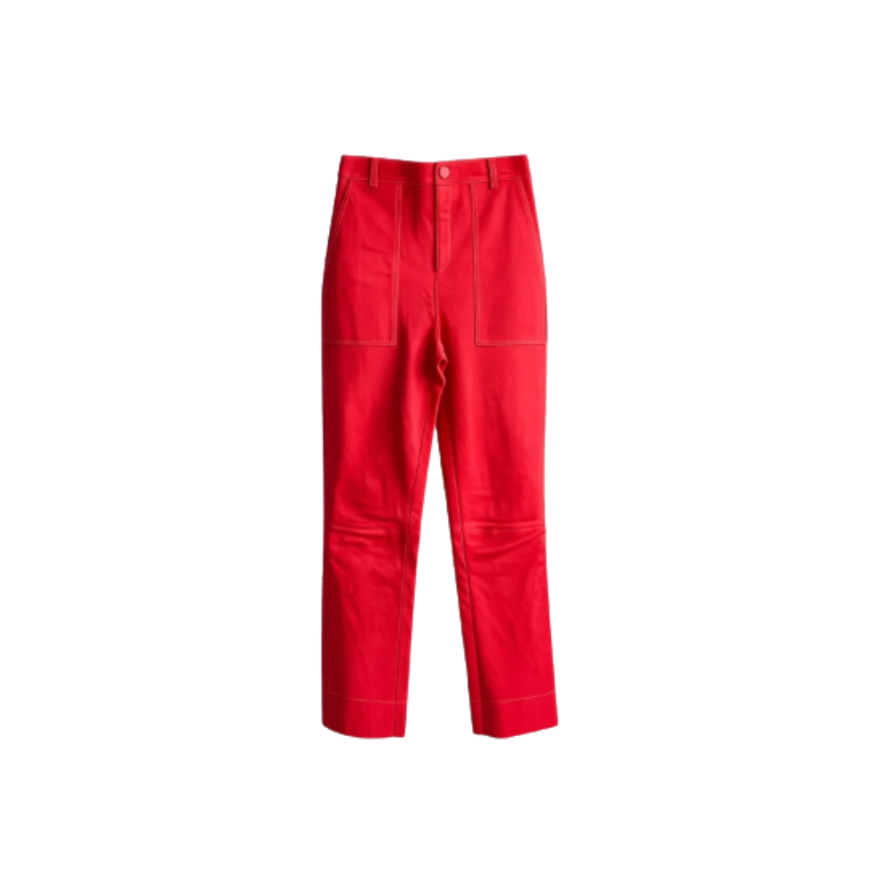 Calça Couro Vermelha Nk