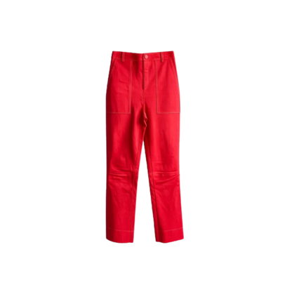 Calça Couro Vermelha Nk