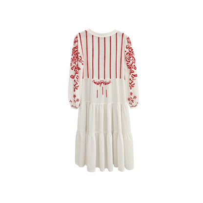 Vestido Off White Bordado