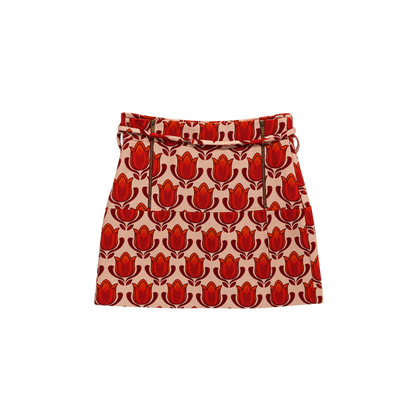 Saia Estampada Curta Paula Raia