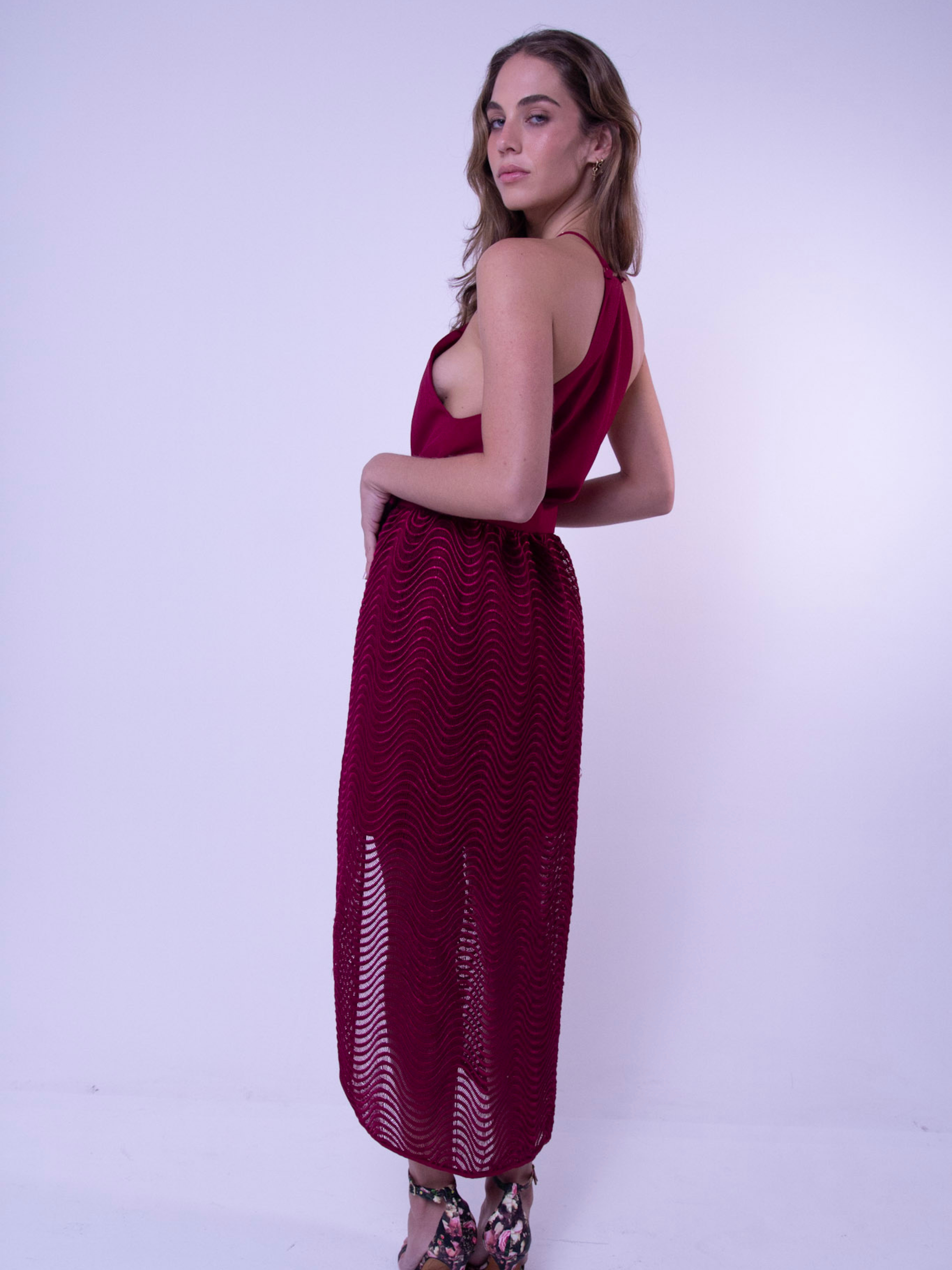 Vestido Rosa com Saia Paula Raia