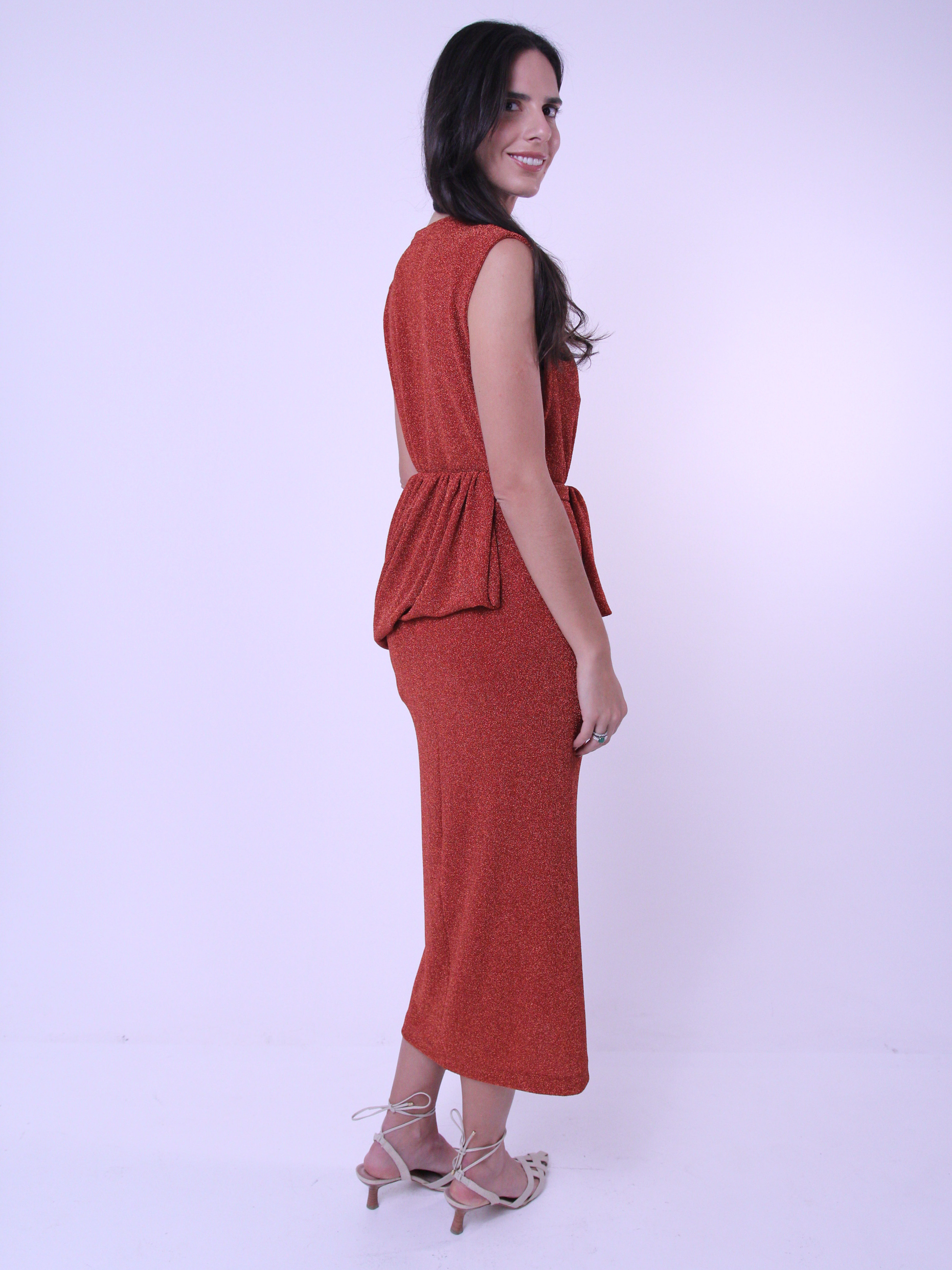 Conjunto Lurex Vermelho Paula Raia