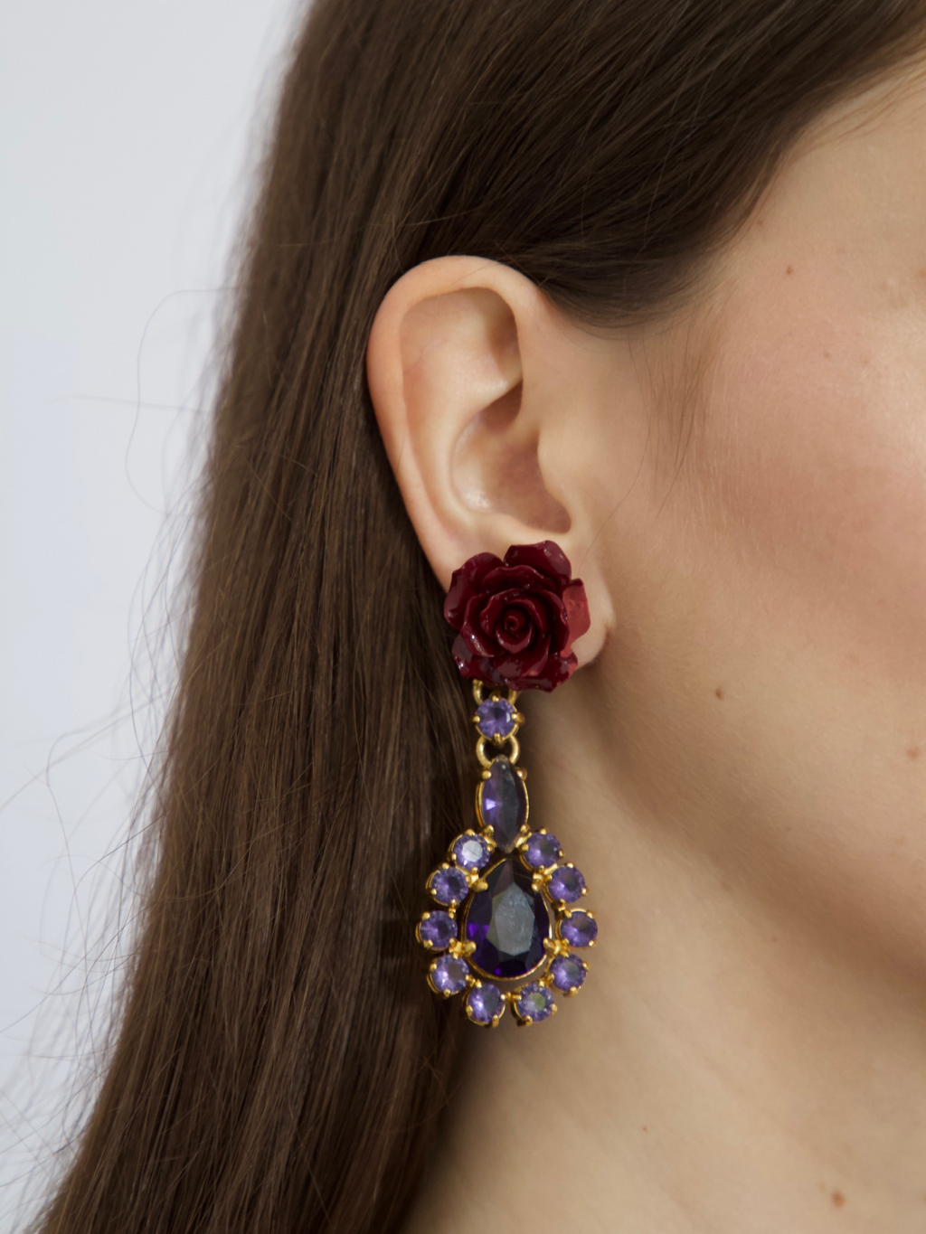 Brinco Roxo Prada