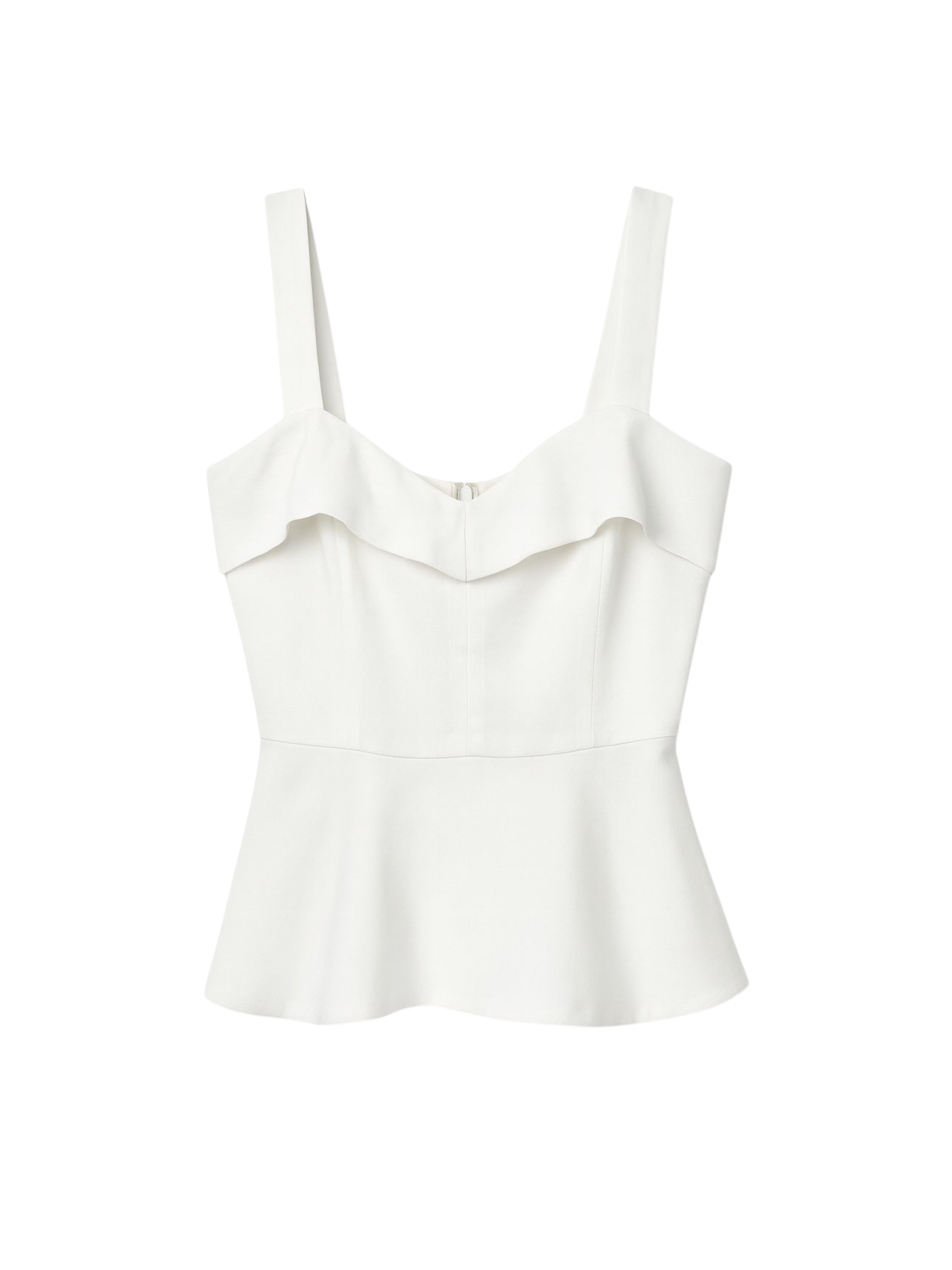 Blusa com Babado Branca Andrea Marques